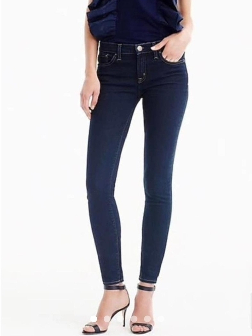 J. Crew Toothpick Jeans in Dark Denim